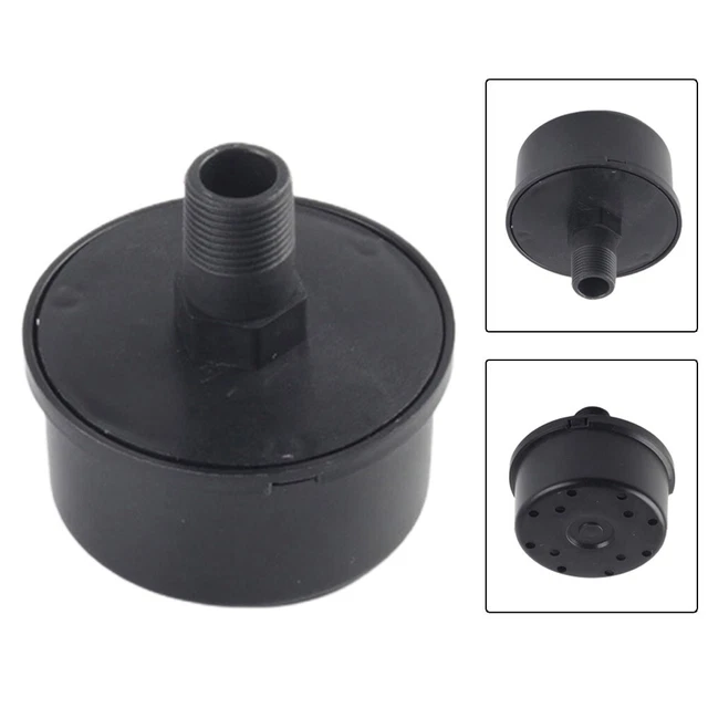 2 Filtres Silencieux Pour Compresseur D'Air 1/4 PT 12,5mm + 2 Éléments Filtrants - Réduction Bruit Et Poussière