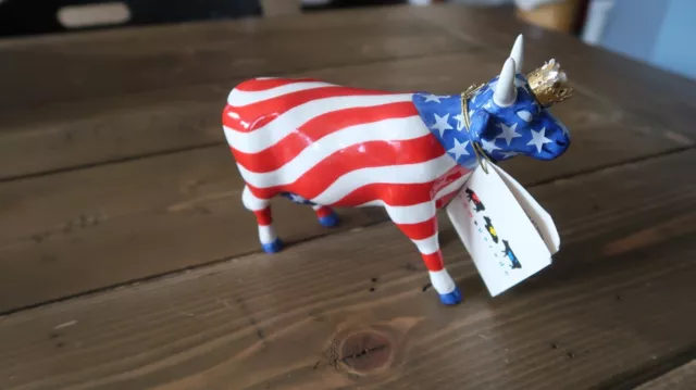 Cow Parade 2001 AMERICAN ROYAL COW FIGURINE #9189 Retired