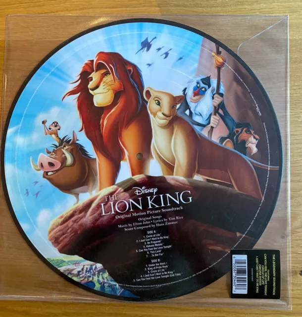 Disney The Lion King Original Motion Picture Soundtrack Vinyl Picture Disc LP