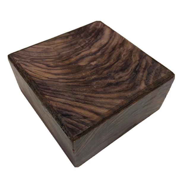 Tazón de palo de rosa indio raro, figurado en blanco - 6"" x 6"" x 3"" hermosa pieza