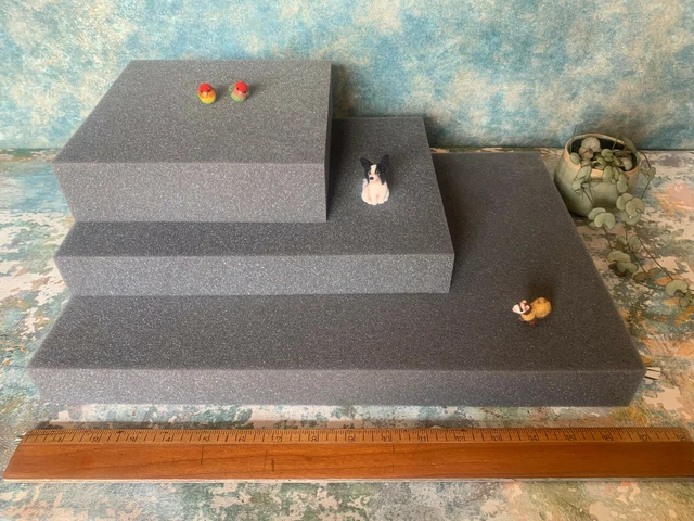 Alfombra de espuma de fieltro con aguja Heidifeathers®, almohadilla - bloque de espuma negra densa - 5 tamaños