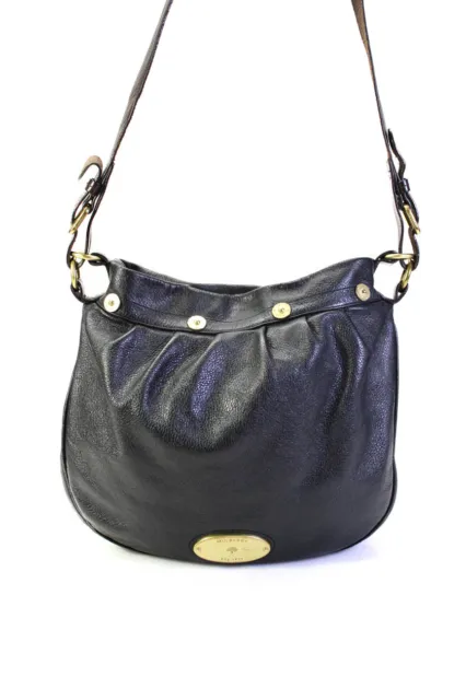 Mulberry Women's Snap Closure Shoulder Handbag Black Size M