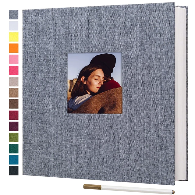 Large Photo Album Self Adhesive 3x5 4x6 5x7 8x10 Pictures Linen Cover