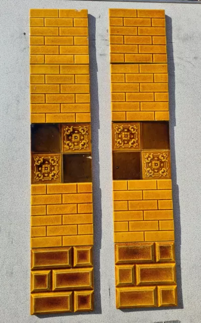 Set of Antique Fireplace Tiles, early 1900s AE4