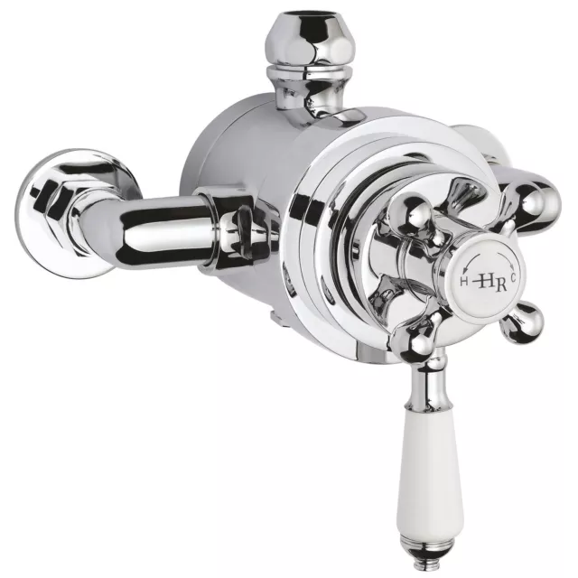 Hudson Reed Topaz Exposed Shower Valve Dual Handle - Chrome