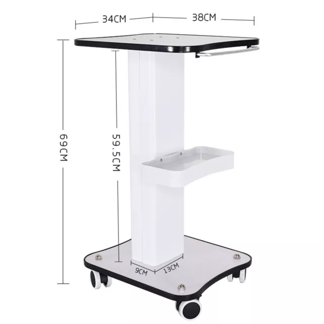 3 Schichten Schönheitssalon Laufkatze Instrument Lagerung Warenkorb 360° Drehung 2