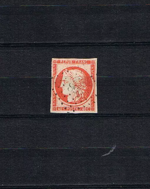Frankreich 1849 Marke 5 Ceres Gebraucht KL.Punktstempel 898