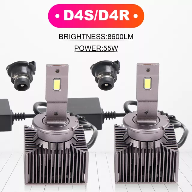 D4S D4R LED Headlight Bulbs Kit 70W 6000K White HID Conversion
