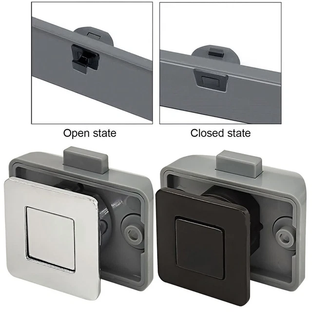 WTpin 2 Pezzi Serratura A Pulsante Cassetto, Chiusura A Pulsante - Foto 12