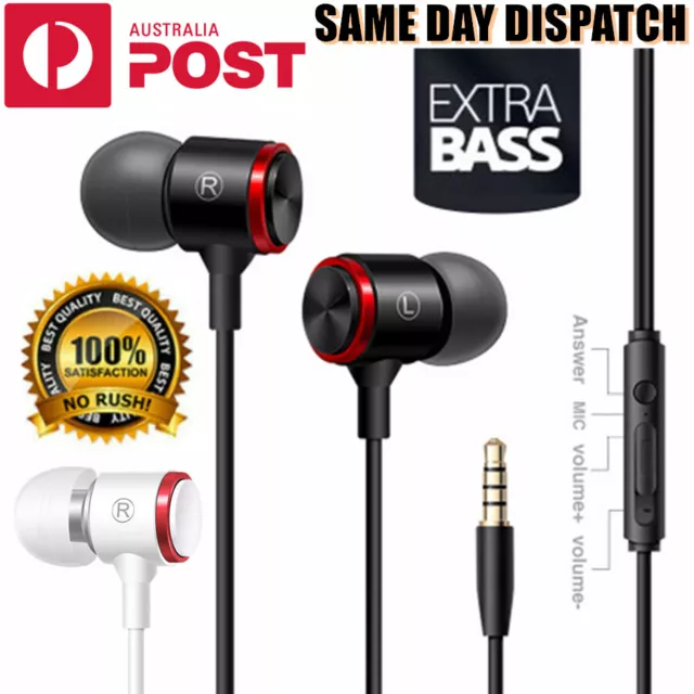 EXTRA BASS Earphones Earbuds Headset Headphones Mic for PC Samsung iPhone iPad