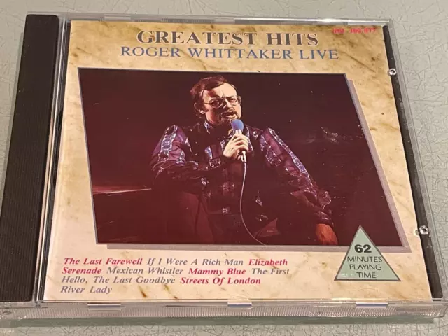 Roger Whittaker Greatest Hits Live - CD Album - 1988 Imtrat France - 22 Tracks