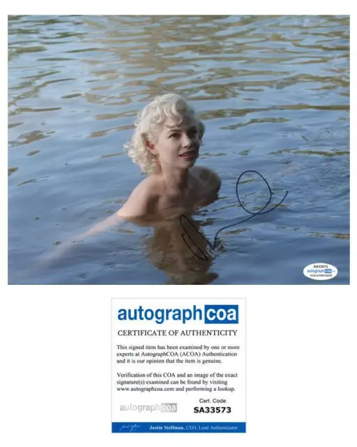 Michelle Williams "My Week with Marilyn" AUTOGRAPH Signed 8x10 Photo B ACOA