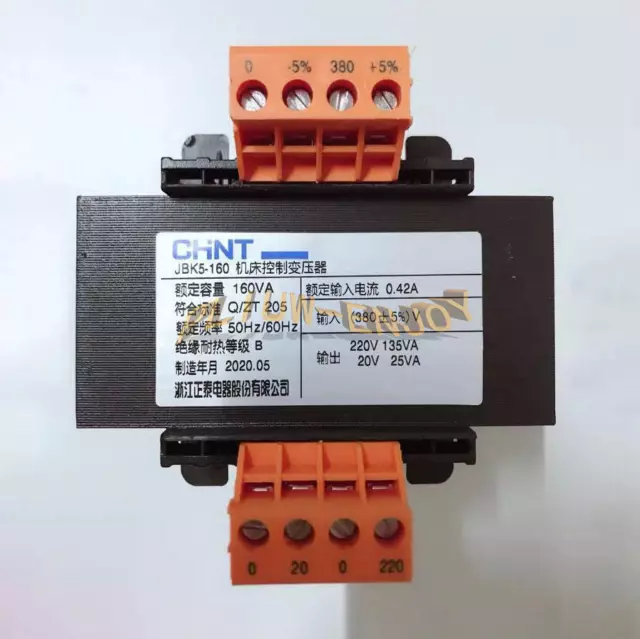 1PC New CHNT Control Transformer JBK5-160 Output Voltage 220V (135VA) 20V (25VA)