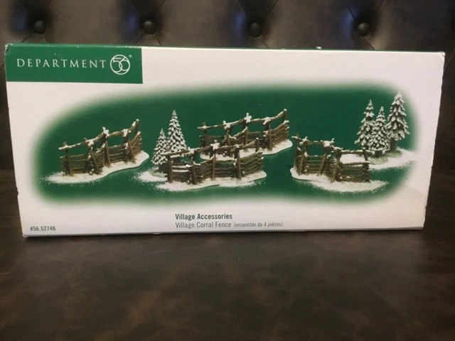 Dept 56 Village Accessories CORRAL FENCE (Set of 4) #56-52746 NEW open box