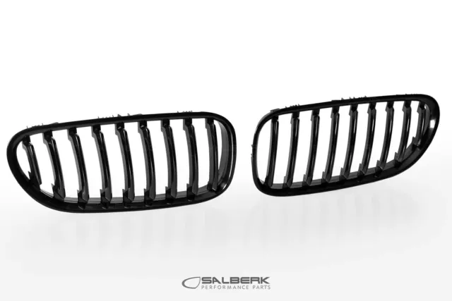 schwarz glänzende Nieren Set passend für BMW Z4 E85 Frontgrill salberk 8502 2