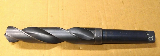 1-21/64 GTD USA Twist Drill bit Morse Taper 4 Shank 2 Flute 4mt mt4 14" Long hs