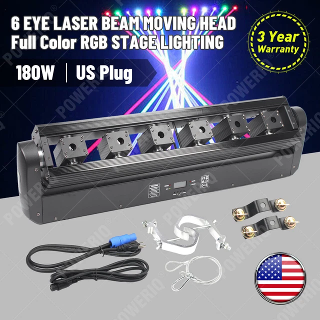 Laser Moving Bar 6x500mw 6 Eyes RGB Stage Effect Beam Moving Head Lighting Party
