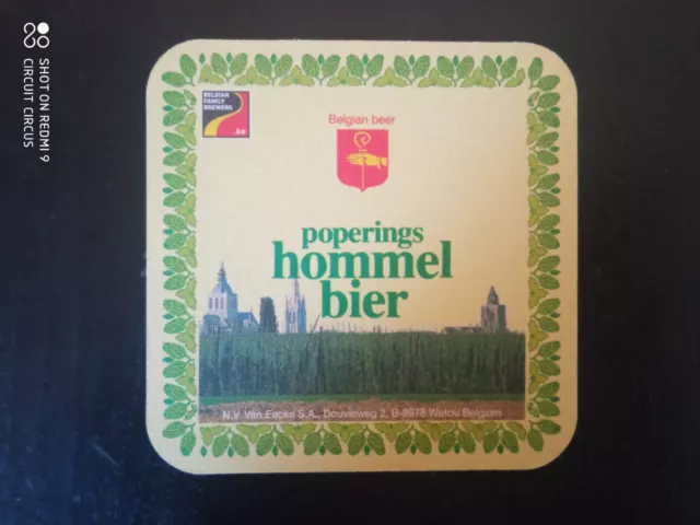 Sottobicchiere Birra Mats Beer Coasters Bierdeckel Poperings Hommel Bier