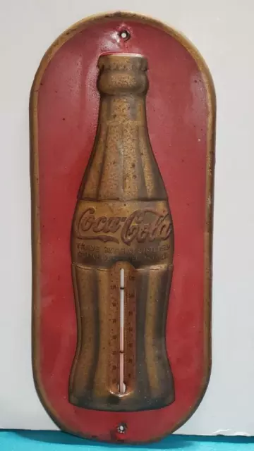 Coca-Cola Bottle Thermometer • Antique Advertising
