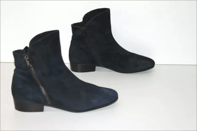 MINELLI  Bottines Boots Daim Bleu Nuit Doublées Cuir T 41 TTBE