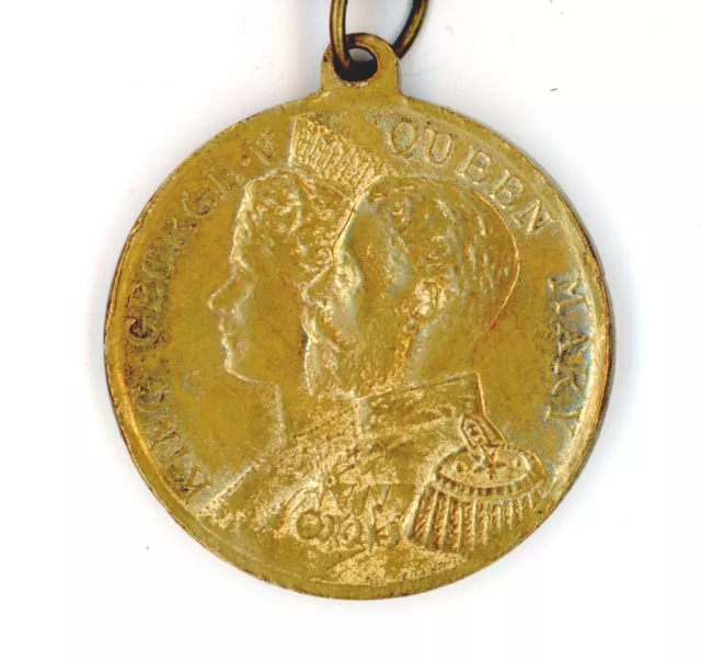 Coronation of King George V 1911 medal medallion Accrington A S Bury Mayor #39