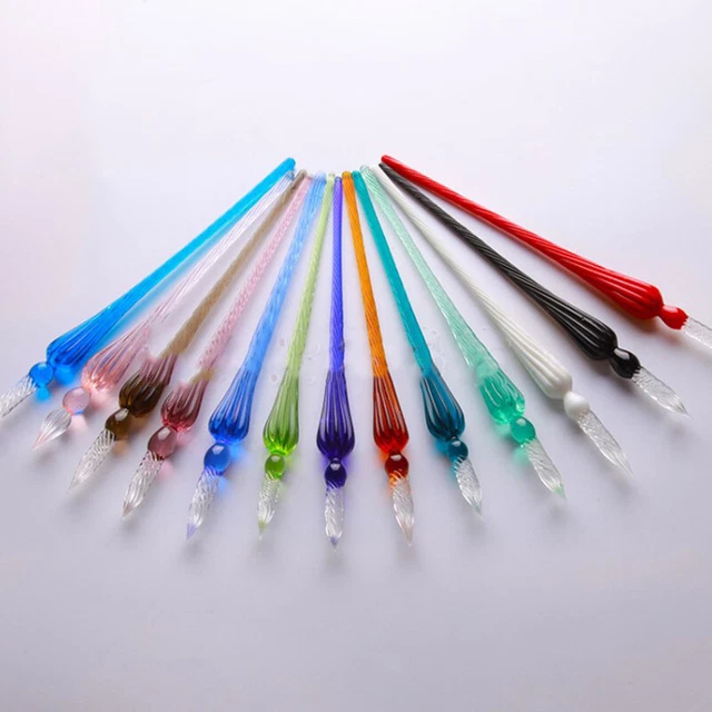 1pc Vintage Handmade Glass Dip Signature Ink Fountain Pen Writing Tool Offic-H7