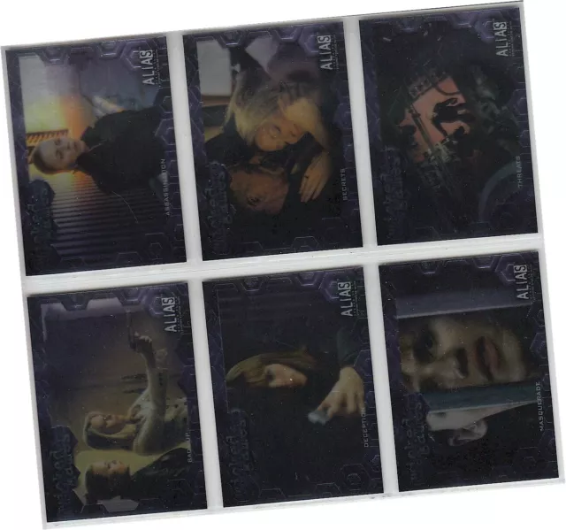 Alias Season 3 (Three) - 6 Card "Wicked Games" Chase Set WG1-WG6 - Inkworks 2004