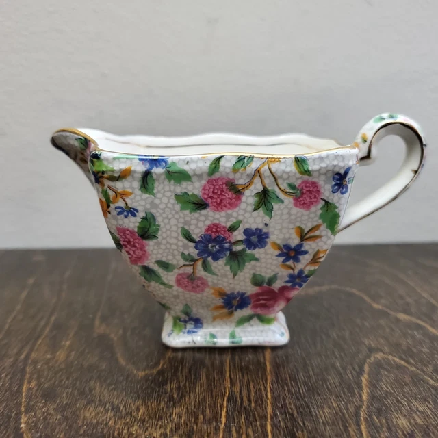 Royal Winton Grimwades Old Cottage Chintz Ascot Creamer Circa 1930s Pre 1960 Vtg 10