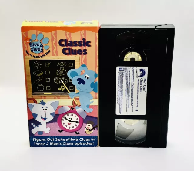 Blues Clues Classic Clues VHS Tape Steve School Nick 2004