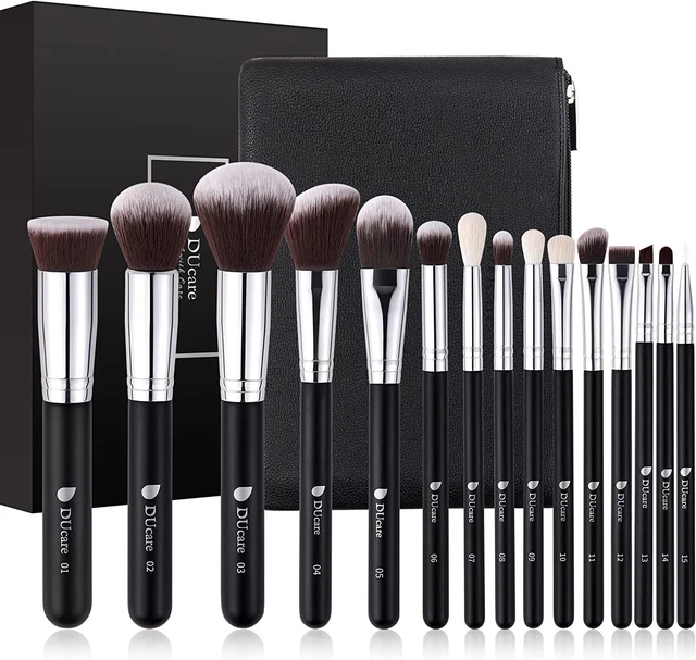 DUcare Pennelli Make Up Set 15Pcs Pennelli Trucco Professionali Set di pennelli