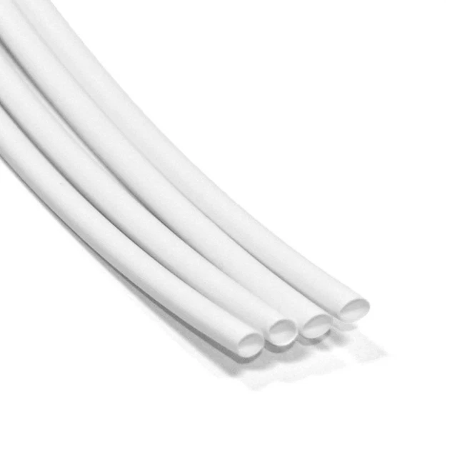 White Heat Shrink Electrical Tubing Wrap Sleeving Car Cable 2:1 Ratio Heatshrink