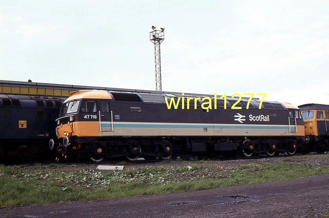 6X4 COLOUR RAILWAY photograph Class 47 47716 at Millerhill 26.05.85 £1. ...