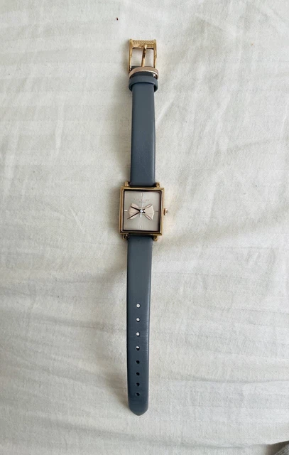 Ted Baker Women's TE50516001 Bow Tie Pattern Dial Rose Gold Grey Leather Watch