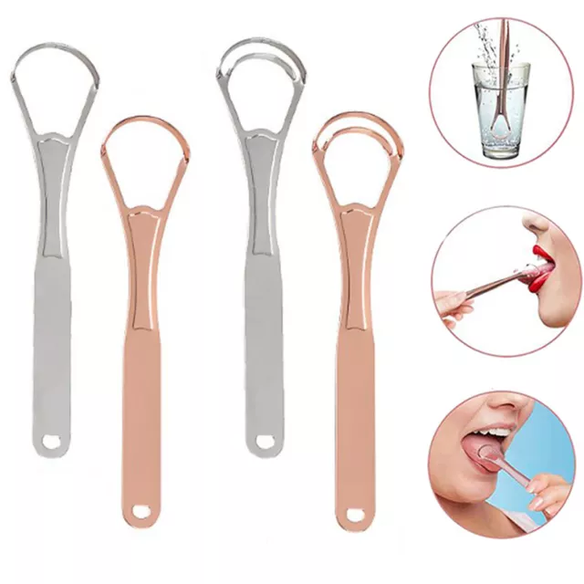 Tongue Scraper Cleaner Stainless Steel Bad Breath for Dental Oral Care Tool