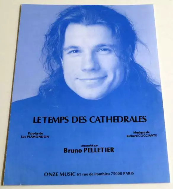 Partition sheet music COCCIANTE / PELLETIER : Temps des Cathédrales * 90's