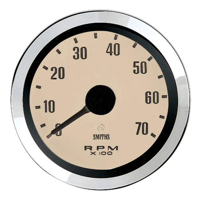 Smiths Classic Tachometer - 100mm Magnolia Face With Chrome Bezel (4 Cylinder)