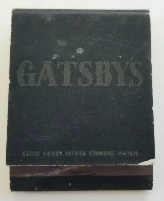 Gatsbys Restaurant Matchbook First Ave NYC New York City Vintage RARE