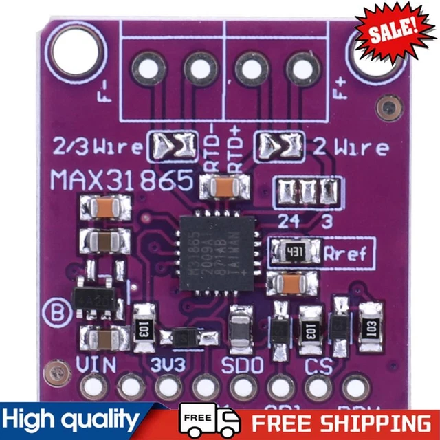 MAX31865 PT100/PT1000 RTD Temperature Sensor Detector Module Amplifier ...