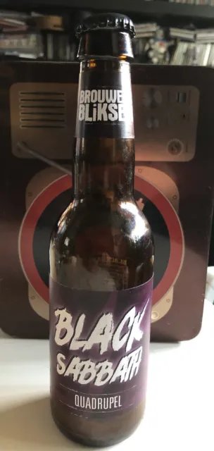 bouteille vide bière Black Sabbath, empty bottle. ozzy osbourne.