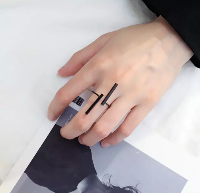 New  Ideas Simplified Geometric  Ring Open Adjustable Ring  Cocktail Party