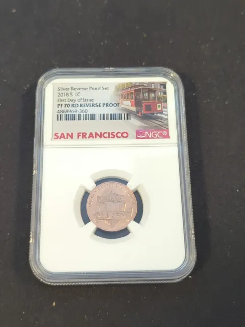2018 S Lincoln Cent Proof - NGC PF70 - First Day Of Issue Reverse Proof