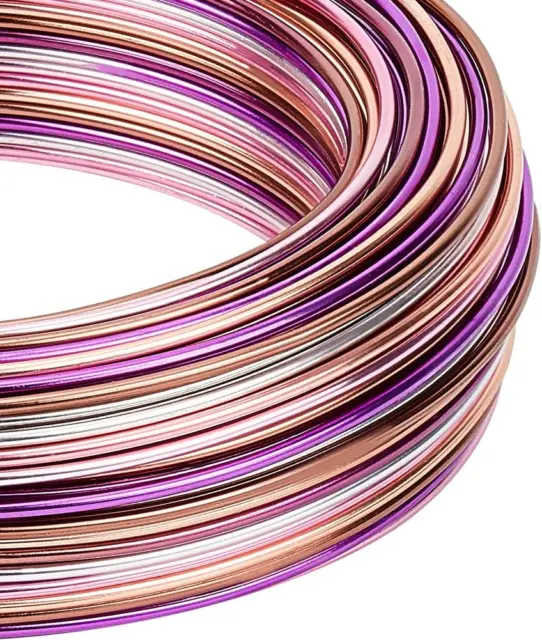 75.5ft Aluminum Wire, 2pcs Jewelry Wire Aluminum Craft Wire 1mm 18 Gauge  Wire for Jewelry Making Crafting, Red 