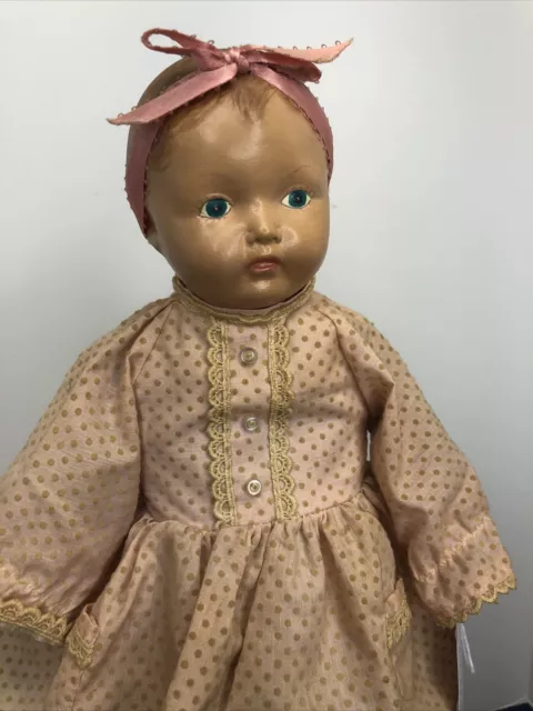 13” Vintage Antique EIH Horsman Baby Doll Compo & Cloth body Repainted #ME