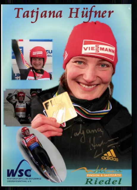 Tatjana Hüfner Autogrammkarte Orginal Signiert Rodeln + A 85099