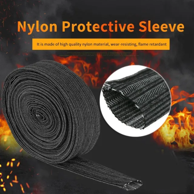 Housse flexible en nylon noir pour protéger la torche à tig et le tuyau hydrau