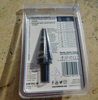 🌟🎈 KLEIN TOOLS KTSB14 Step Drill Bit #14 Double-Fluted 3/16 to 7/8-Inch 🌟 2