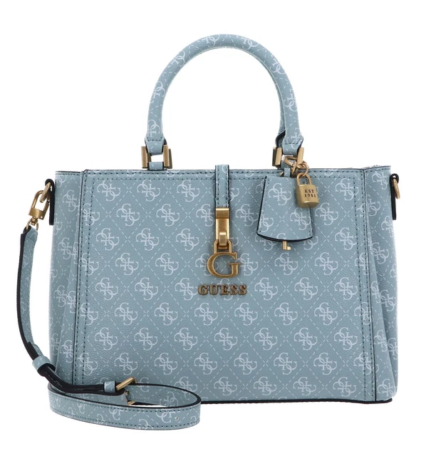 GUESS G James Logo Mini Borsa A Tracolla Double Zip - Colore Taupe Con Logo - 25x14x5.5 Cm