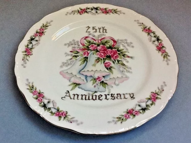 A Lovely Norcrest Fine China Porcelain 25th Anniversary Plate