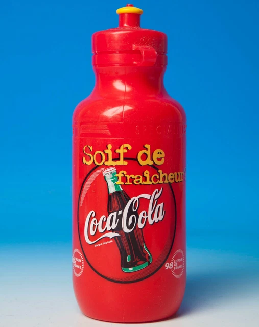 Bidon Velo Route Ancien Bidon Cycliste Tour De France Coca-Cola - Spécialités France, Vintage Cyclisme Collection Spécialités France