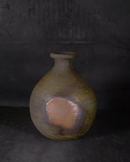 Japanese BIZEN Ware Sake bottle jar server BY Living national treasure 12×10cm